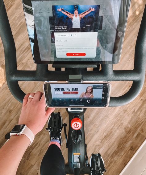 My Peloton Bike Dupe: How to Use an Echelon Bike with the Peloton App - Amanda's OK | A Lifestyle Blog Echelon To Peloton Conversion, Echelon Bike, Echelon Bike Workout Plan, Peloton Cycle, Best Exercise Bike, Gt Bikes, Indoor Cycling Workouts, Bike Hacks, Indoor Cycling Bike