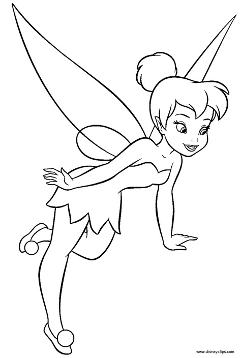 Tinker Bell coloring page Movie Coloring Pages, Tinkerbell Coloring Pages, Disney Coloring Sheets, Tinkerbell Pictures, Silhouette Disney, Disney Princess Colors, Disney Princess Coloring Pages, Disney Art Drawings, Fairy Coloring Pages