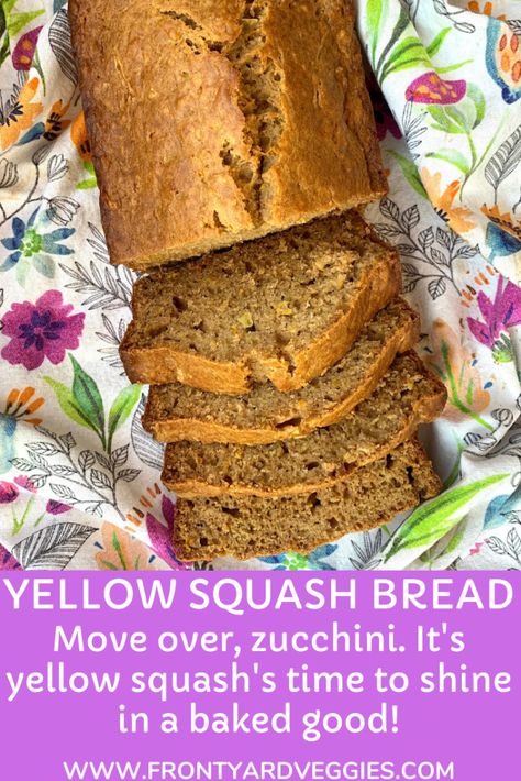 Zucchini Recipes Yellow Squash, Yellow Squash Sweet Recipes, Zucchini Squash Bread, Crookneck Squash Bread, Yellow Zucchini Bread Recipes, Yellow Squash Bread Healthy, Yellow Squash Cake Recipes, Yellow Squash Brownies, Lemon Yellow Squash Bread