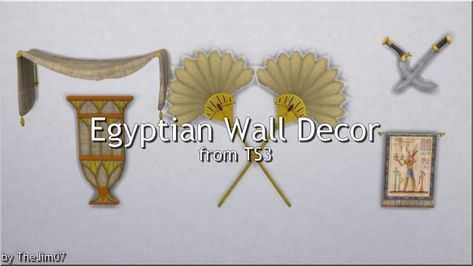 ModTheSims - Egyptian Wall Decors from TS3 Sims 4 Egyptian, Sims 4 Egyptian Cc, Zombie Christmas, Trip To Egypt, Sims Characters, Wall Sculpture, Disney And Dreamworks, The Sims 4, Sims Cc