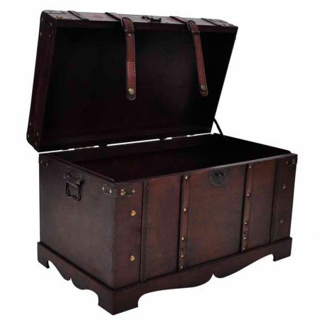 Vintage Chest Trunk, Wooden Treasure Chest, Wooden Trunk, Chest Storage, Trunk Boxes, Wooden Trunks, Coffee Table Furniture, Ebay Sales, Trunks And Chests