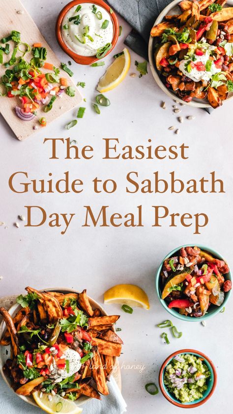 Meal prepping for the Sabbath day doesn't have to be complicated or overwhelming or take up a full day. Here are realistic meal ideas for people who are busy but don't want to cook on the Sabbath day. Make Ahead Sabbath Meals, Shabbat Breakfast Ideas, Sabbath Lunch Ideas, Sabbath Breakfast Ideas, Shabbat Lunch Ideas, Sabbath Food Ideas, Eating Biblically Clean, Shabbat Meal Ideas, No Prep Breakfast