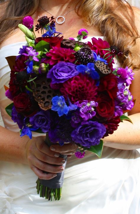 wedding Indian Wedding Flowers, Wedding Flower Guide, Purple Wedding Bouquets, Red Bouquet Wedding, Jewel Tone Wedding, Purple Bouquet, Flower Guide, Purple Wedding Flowers, Blue Wedding Flowers