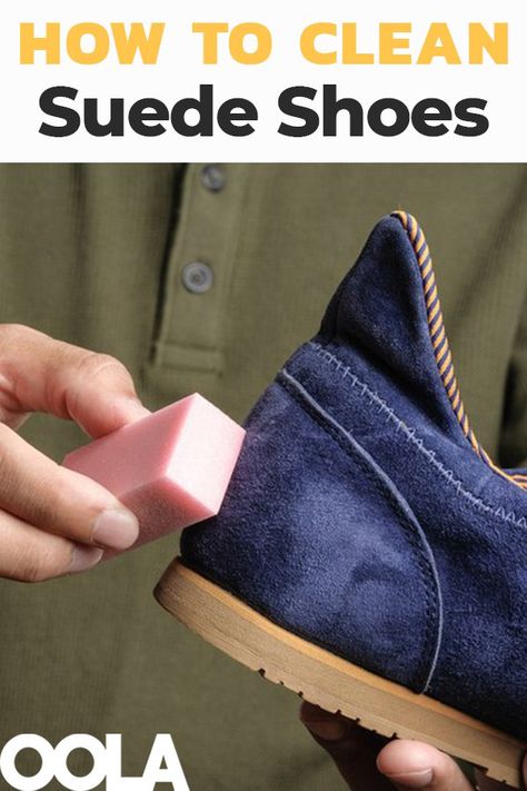 How To Clean Suede Shoes - Oola.com How To Clean Swayed Shoes Diy, Cleaning Suede Sneakers, How To Clean Suede Sneakers, How To Clean Suede Shoes, Suede Shoe Cleaner, Clean Suede Shoes, Clean Suede, Shoe Cleaning, Suede Cleaner