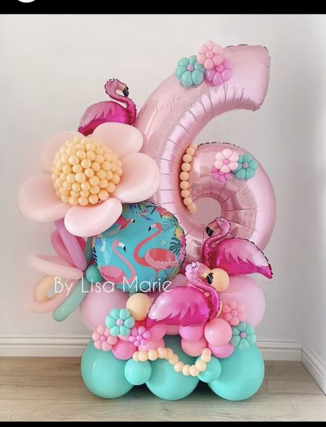 Balloon Number Bouquet, Fairy Balloons, Flamingo Balloons, Rainbow Bouquet, Balloon Tower, Balloon Garland Diy, Birthday Decorations Kids, Balloon Display, Balloon Stands