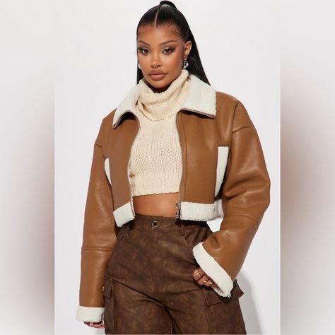 Cassidy Faux Leather Jacket (Oversized) Influencer Lifestyle, Amaya Colon, Fall Wishlist, Nova Fashion, Outfits With Jeans, Cute Outfits With Jeans, Fashion Nova Outfits, Faux Leather Moto Jacket, Stylish Jackets