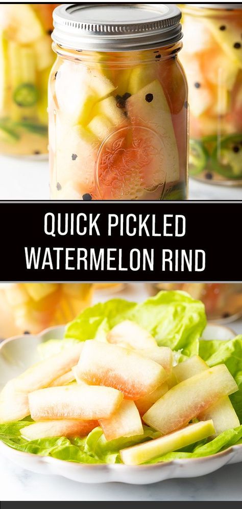 Pickled Watermelon Rind Recipe, Watermelon Rind Pickles, Watermelon Rind Recipes, Pickled Watermelon, Pickled Watermelon Rind, Watermelon Pickles, Fantastic Recipes, A Spicy Perspective, Quick Pickled