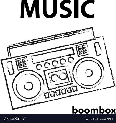 Boom Box Drawing, Boombox Drawing, Drawing Retro, Rock Tattoo, Match Boxes, Art Challenges, Music Drawings, Sip N Paint, Palette Art