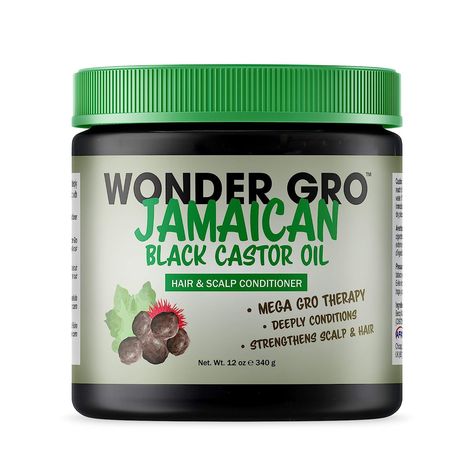 Jamaican Black Castor Oil Hair Grease Styling Conditioner, 12 fl oz - Great for Strengthening - Mega Hair Growth Therapy by Wonder Gro #besthaircareprducts #naturalhaircareproducts #organichaircareproducts Castor Oil Hair, Hair Growth Therapy, Chemically Damaged Hair, Hair Grease, Jamaican Castor Oil, Shea Butter Hair, Grease Hairstyles, Castor Oil For Hair, Jamaican Black Castor Oil