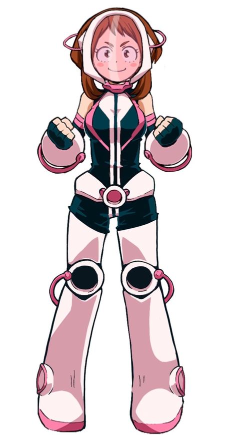 Superhero Outfits Design, Uraraka Cosplay, Hero Outfit, My Hero Academia Costume, Superhero Suits, Anime Fanfiction, Ochako Uraraka, Hero Costumes, Buko No Hero Academia