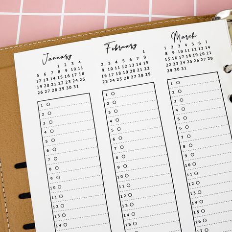 Bullet Journal Year Overview, Bullet Journal Yearly Overview, Yearly Overview Printable, 2024 Bujo, Calender Printables, Quarterly Planner, Yearly Overview, Annual Planner, Journal Diy