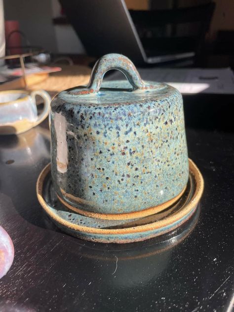 Blue Rutile on speckled clay. Nice. Blue Rutile, Glazing Ideas, Speckled Clay, Pottery Glazes, My Happiness, My Everything, Glaze, Cool Stuff, Ceramics