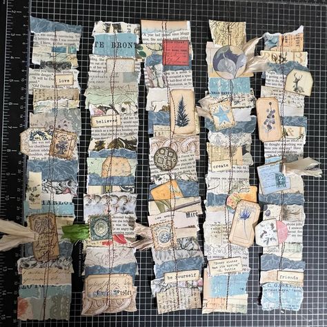 Paper Ruffles, Repurposed Books, Journaling Creative, Snippet Roll, Snippet Rolls, Journal Embellishments, Journal Tags, Stash Buster, Junk Journal Paper