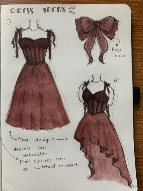 How To Draw Folds In Dresses, Simple Dress Drawing Ideas, A Line Dress Sketch, Dress Fashion Design Sketch, Mini Dress Design Sketches, Tops Designs Drawing, Short Dress Drawing Sketches, Dress Art Drawing Sketches, Designing Clothes Aesthetic