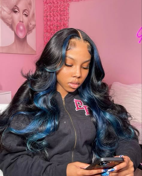 Frontal Wig Hairstyles, Peekaboo Hair, Sew In Hairstyles, Birthday Hairstyles, Quick Weave Hairstyles, Dyed Hair Inspiration, Frontal Hairstyles, Pretty Braided Hairstyles, Pretty Hair Color