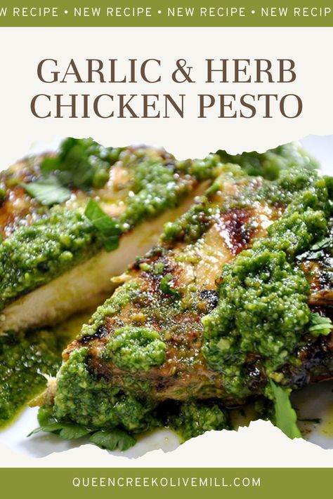 An easy go-to grilled chicken recipe that features the unique flavor of sweet basil pesto, elevating the dish with a burst of fresh, aromatic notes. Marinated in a blend of garlic, herbs, and olive oil, the chicken breasts are grilled to perfection, resulting in tender and juicy meat with a deliciously charred exterior. Perfect for a quick weeknight dinner or a weekend barbecue, this dish pairs well with a variety of sides, from roasted vegetables to a simple green salad. Garlic Herb Chicken, Olive Oil Recipes, Grilled Bread, Basil Chicken, Simple Green Salad, Quick Weeknight Dinners, Basil Pesto, Garlic Herb, Grilling Chicken Breast