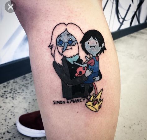 Marceline And Ice King Tattoo, Ice King Tattoo, King Tattoos, Ice King, Print Tattoos, Paw Print Tattoo, Paw Print, Body Art, Tattoos