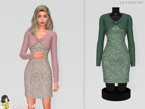 The Sims Resource - Emersyn bolero with dress Bolero With Dress, Houndstooth Outfit, Cc The Sims 4, Front Zipper Dress, Forest Dress, Bunny Dress, Sims Four, Sims 4 Clothing, Tweed Dress