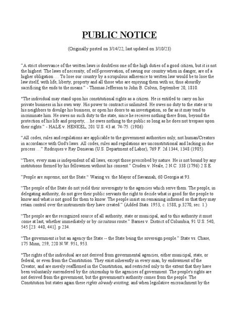 Template of a Public Notice to Trustees (public officials, corporations) from a Sojourner in the Land Jurisdiction ---by brandon-joe: williams Personal Sovereignty, Law School Life, Common Law, School Life, Law School, Word Doc, The Land, Free Download, Quick Saves