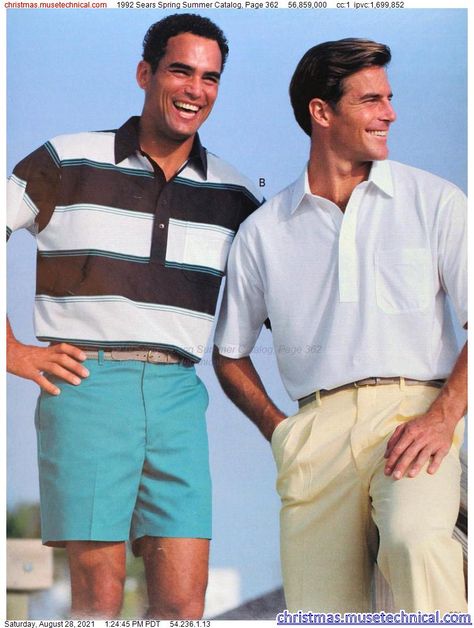 90s Men Fashion, Vintage Men Style, Mens 80s, Polo Outfit, 90s Fashion Men, 90s Men, 00s Fashion, 80s And 90s Fashion, 1990s Fashion