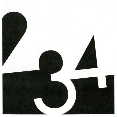 Figure And Ground Gestalt Design, Geometrical Graphic Design, Figure And Ground Design, Number Art Design, 4 Number Design, 5 Number Design, Figure Ground Design, Number 12 Design, Number Graphic Design