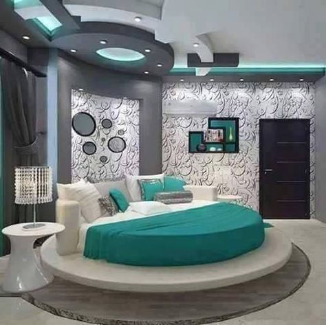 Awesome Bedroom Designs on Behance Round Bed Bedroom Ideas, Circular Bed, Round Bed, Stylish Bedroom Design, Modern Home Interior Design, Bedroom False Ceiling Design, Round Beds, Ceiling Design Bedroom, Woman Bedroom