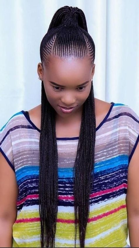 Weekend Vibes: Casual Hairstyles for Relaxing Days African Women Hair, Ghana Braids Hairstyles, Hairstyles For Ladies, Haircut Tutorial, African Hair Braiding Styles, Braided Cornrow Hairstyles, Braided Ponytail Hairstyles, Hair Twist Styles, Cool Braids