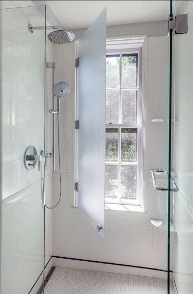 Top 70 Best Shower Window Ideas - Bathroom Natural Light Shower Windows Ideas, Makeover Kamar Mandi, Window In Shower, Shower Toilet, Inspired Interiors, Small Remodel, Bathroom Windows, Trendy Bathroom, Bath Room