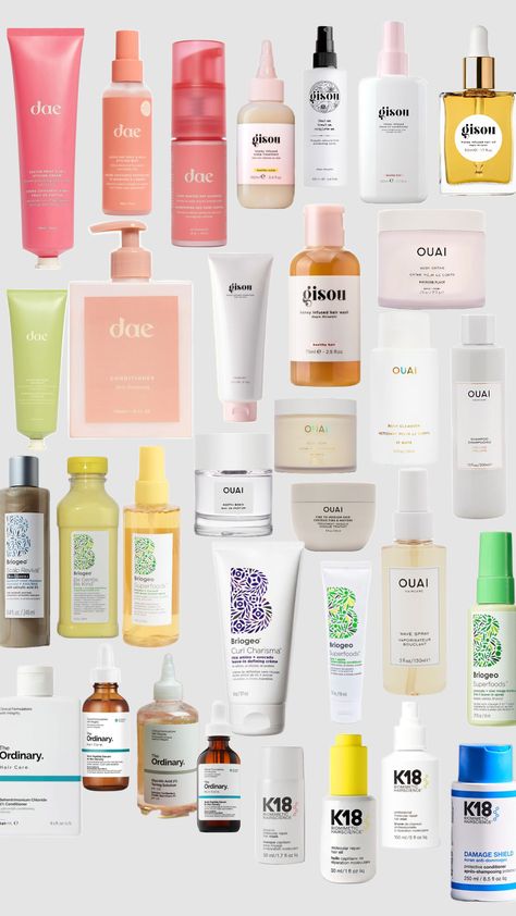 Haircare favourites #haircarewishlist #ouaihaircare #theordinary #Dae #K-18 Dae Haircare, Ouai Conditioner, Ouai Haircare, The Ordinary, Body Care, Hair Care, Conditioner, Hair Care Tips