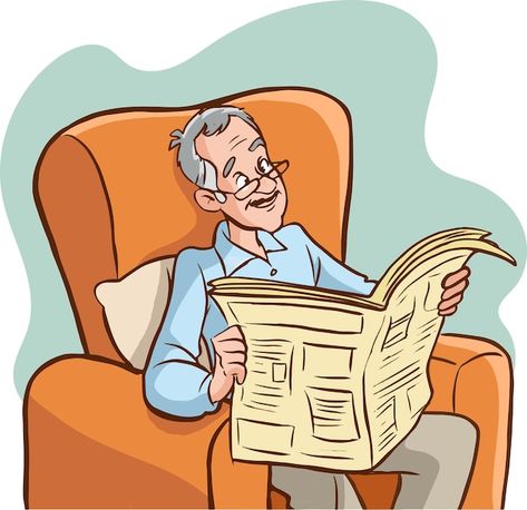 Newspaper Clipart, Man Reading Newspaper, Man Reading, Reading Newspaper, English Learning Books, Paper Illustration, Picture Story, Marble Wallpaper, Cartoon Man