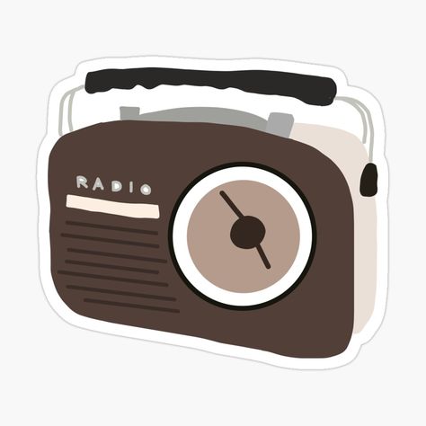 Radio Aesthetic, Radio Sticker, App Icon Aesthetic, Music Waves, Ramadan Background, Vintage Stickers, Aesthetic Brown, Radio Wave, Registration Form