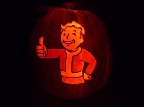 When the Lights Go Off, These Pumpkins Come To Life Vault Boy Fallout, Pumpkin Masters, Day Of The Tentacle, Pumkin Carving, Pip Boy, 90s Fashion Outfits Hip Hop Party, Halloween Memes, Shadow Of The Colossus, Pumpkin Photos