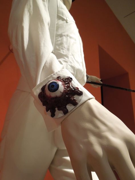 A Clockwork Orange Alex DeLarge eyeball cuff costume detail Clockwork Orange Costume, Clockwork Orange Film, Orange Movie, Alex Delarge, Film Costumes, A Clockwork Orange, Classic Halloween Costumes, Scary Halloween Costume, Fancy Costumes