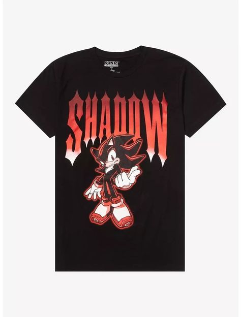 Shadow The Hedgehog Shirt, Metal Boyfriend, Sonic Shirt, Sonic The Hedgehog Shadow, Sonic T Shirt, Silly Clothes, Metal T Shirts, Dream Outfits, Xmas List