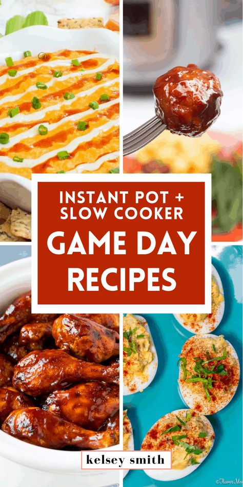 Crock Pot Recipes For Football Games, Instant Pot Game Day Recipes, Instant Pot Football Food, Instant Pot Pot Luck Recipes, Game Day Instant Pot Recipes, Slow Cooker Game Day Recipes, Football Crockpot Recipes, Instant Pot Superbowl Recipes, Instant Pot Potluck Recipes