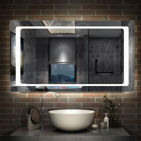 Mirrors For Bathroom, Bathroom Green, Led Mirrors, Lighted Wall Mirror, Full Length Mirror Wall, Buy Mirror, Diy Plumbing, Mirror With Led Lights, Mirror Reflection