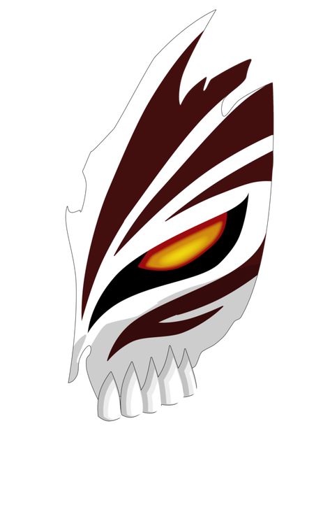 Hollow Mask Tattoo, Ichigo Mask, Mask Sketch, Hollow Ichigo, Hollow Mask, Bleach Wallpaper, Bleach Drawing, Mask Tattoo, Bleach