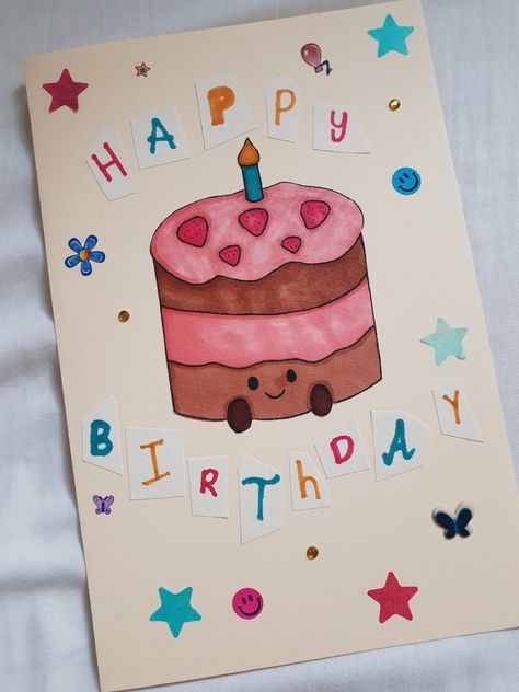 Lili ⁴ 🏁 (@lilisdsigns) on X Princess Birthday Card Diy, Cute Easy Card Ideas, Card Doodles Ideas, Simple Birthday Cards Handmade, Happy Birthday Card Ideas Homemade, B Day Card Ideas, Birthday Card Doodles, Bday Card Ideas, Friends Thoughts