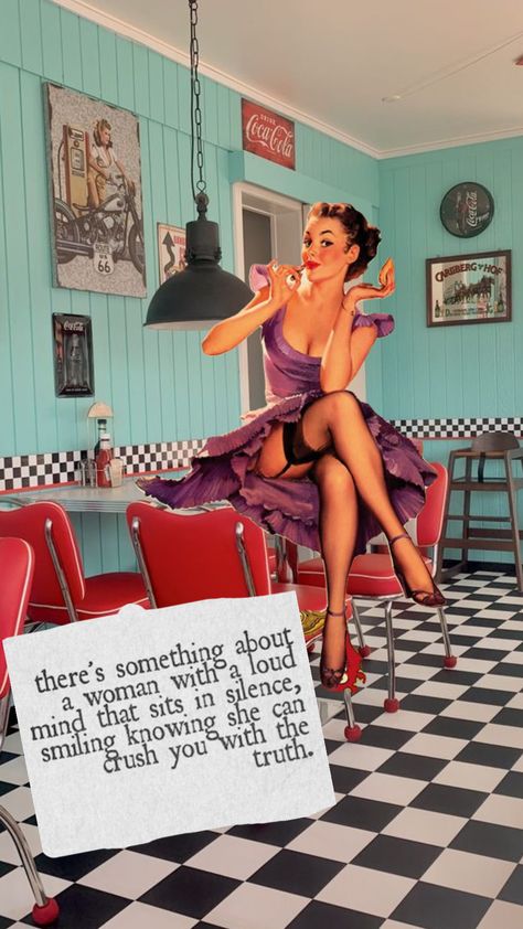 Pin Up Quotes, Lit Af, Aesthetic Memes, Gil Elvgren, Retro Housewife, Doll Aesthetic, Up Quotes, Pin Up Art, Vintage Pinup