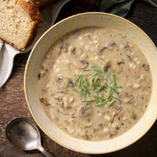 Cream of Mushroom & Barley Soup--This is my favorite mushroom soup.  Thank you Sharon L. for sharing this recipe from Eating Well Magazine several years ago.  I love it! Mushroom Barley Soup Recipe, Soup Mushroom, Barley Soup Recipe, Mushroom Barley, Mushroom Barley Soup, Creamy Mushroom Soup, Vegetarian Soup Recipes, Mushroom Soup Recipes, Cream Of Mushroom