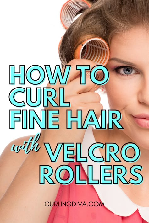 Curl Fine Hair, Hair Volume Tricks, Best Hair Rollers, Styling Fine Hair, Curling Fine Hair, Hair Rollers Tutorial, Curlers For Short Hair, Velcro Hair Rollers, Best Hair Curler