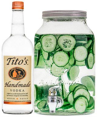 Cucumber Martini | Tito's Handmade Vodka Titos Vodka Punch Recipes, Texas Tea Recipe, Cucumber Martini Recipe, Vodka Mixed Drinks, Vodka Punch, Spiked Cider, Hard Apple Cider, Punch Recipe, Harvest Recipes