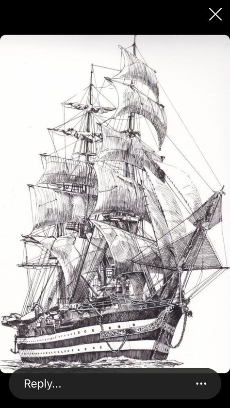 Pirate Ship Drawing, Ship Sketch, Navi A Vela, Boat Drawing, Old Sailing Ships, Charcoal Drawings, Ship Tattoo, Ship Drawing, Ship Paintings