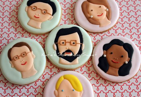 Portrait Cookies, Cookie Time, The Breakfast Club, Decorated Cookies, Cute Cakes, 60th Birthday, Cookie Decorating, Sugar Cookie, The One