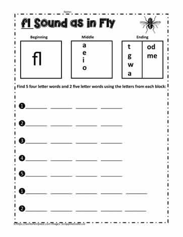 fl blend Word Building Middle Sounds Worksheet, Consonant Blends Worksheets, Letter Recognition Worksheets, 3 Letter Words, Printable Alphabet Worksheets, Letter Blends, Blends Worksheets, Alphabet Recognition, Blend Words