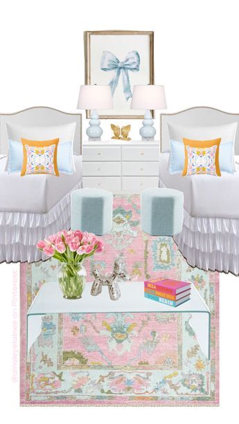 Check out ainsleyelainee's Shuffles @ainsleyelainee Sorority Bedroom, Classy Dorm Room, Sorority House Rooms, Preppy Dorm Room Decor, Dorm Room Themes, Luxury Dorm Room, Pretty Dorm Room, Sorority Room, Dorm Themes