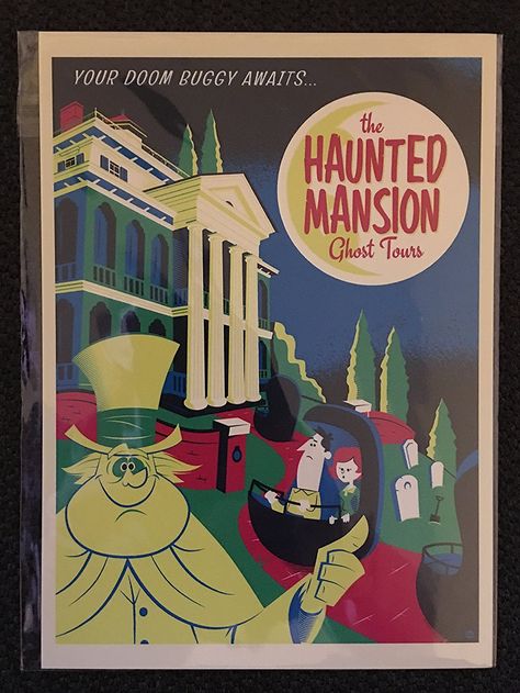 Amazon.com: Disneys Wonderground Gallery Haunted Mansion Poster Postcard by Dave Perillo: Office Products Mansion Art, Vintage Disney Posters, Haunted Mansion Disneyland, Foolish Mortals, Image Halloween, Disney Attractions, Disney Rooms, The Haunted Mansion, Retro Disney