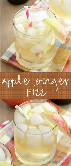 Fizz Mocktail, Apple Cider Drink, Ginger Fizz, Adult Beverages Recipes, Easy Punch Recipes, Easy Punch, Holiday Drink, Fruit Infused Water, Healthy Juice Recipes