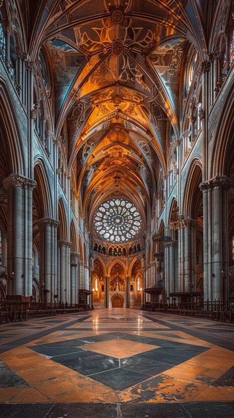 Gothic Cathedral Interior: An awe-inspiring #GothicCathedralInterior showcasing intricate designs with towering arches and a stunning #RoseWindow. #Architecture #Cathedral #GothicStyle #Arches #InteriorDesign #AIArt #AIPhotography #StockCake ⬇️ Download and 📝 Prompt 👉 https://stockcake.com/i/gothic-cathedral-interior_641604_1086160 Gothic Cathedral Architecture, Gothic Cathedral Interior, Gothic Cathedral Window, Gothic Buildings Architecture, Cathedrals Aesthetic, German Cathedrals, Cathedral Photoshoot, Russian Cathedral, Cathedral Christmas