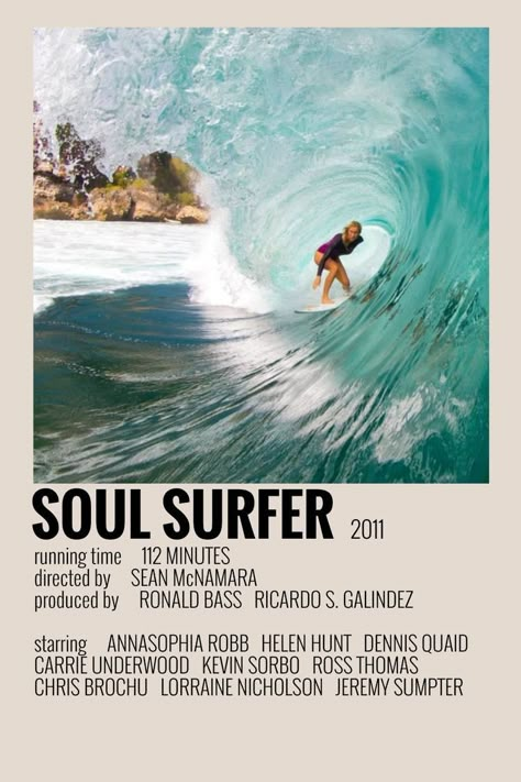 Polaroid Movie Poster, Minimalist Polaroid Poster, Soul Surfer, Polaroid Poster, Movie Poster, Surfboard